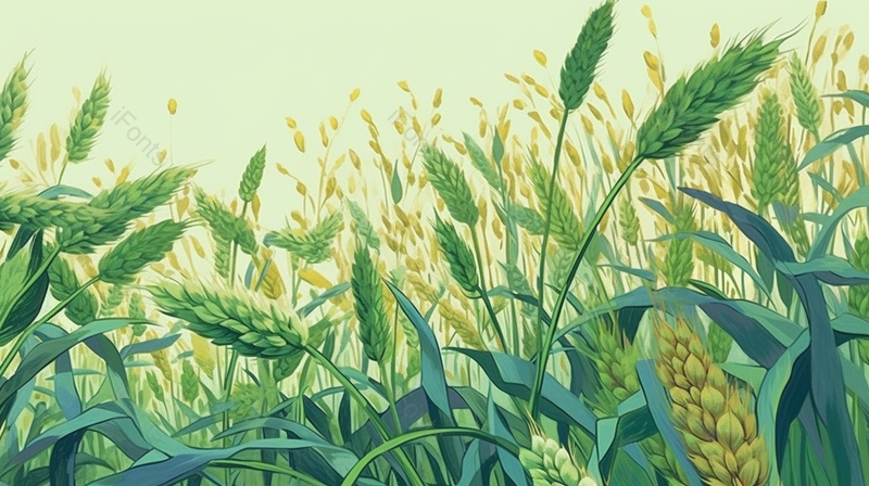 手绘小麦二十四节气小满,插画/手绘图,插画/手绘图库,插画/手绘图下载,插画/手绘